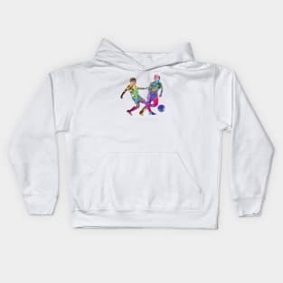 Children playing football Kids Hoodie